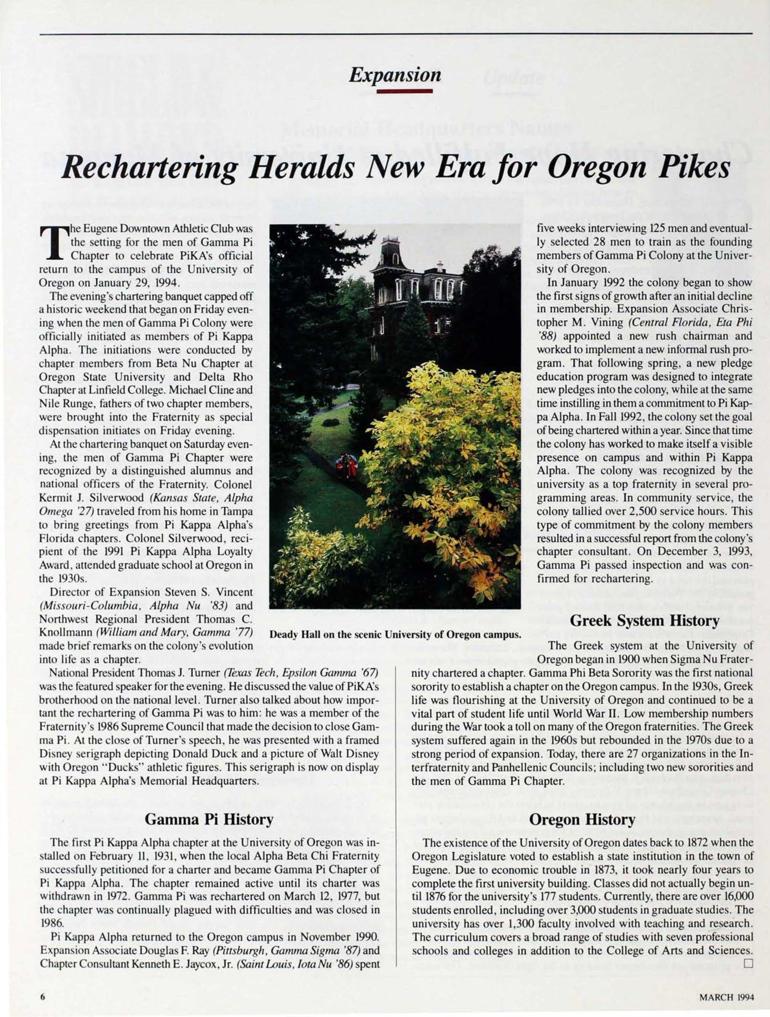 Expansion: Rechartering Heralds New Era for Oregon Pikes
